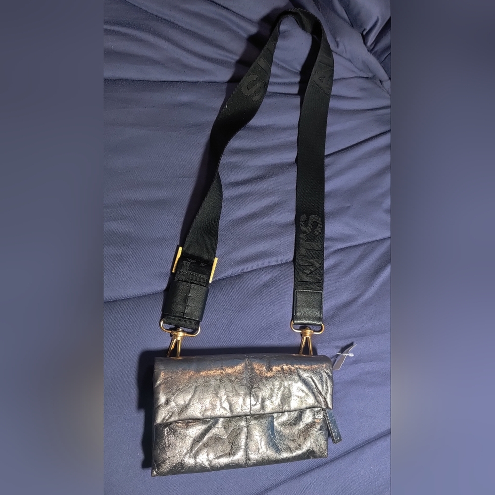 Allsaints Erza crossbody metallic bag